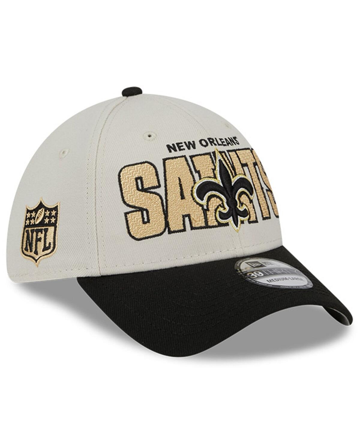 Men's New Era Black New Orleans Saints 2023 Nfl Draft 39THIRTY Flex Hat - Black