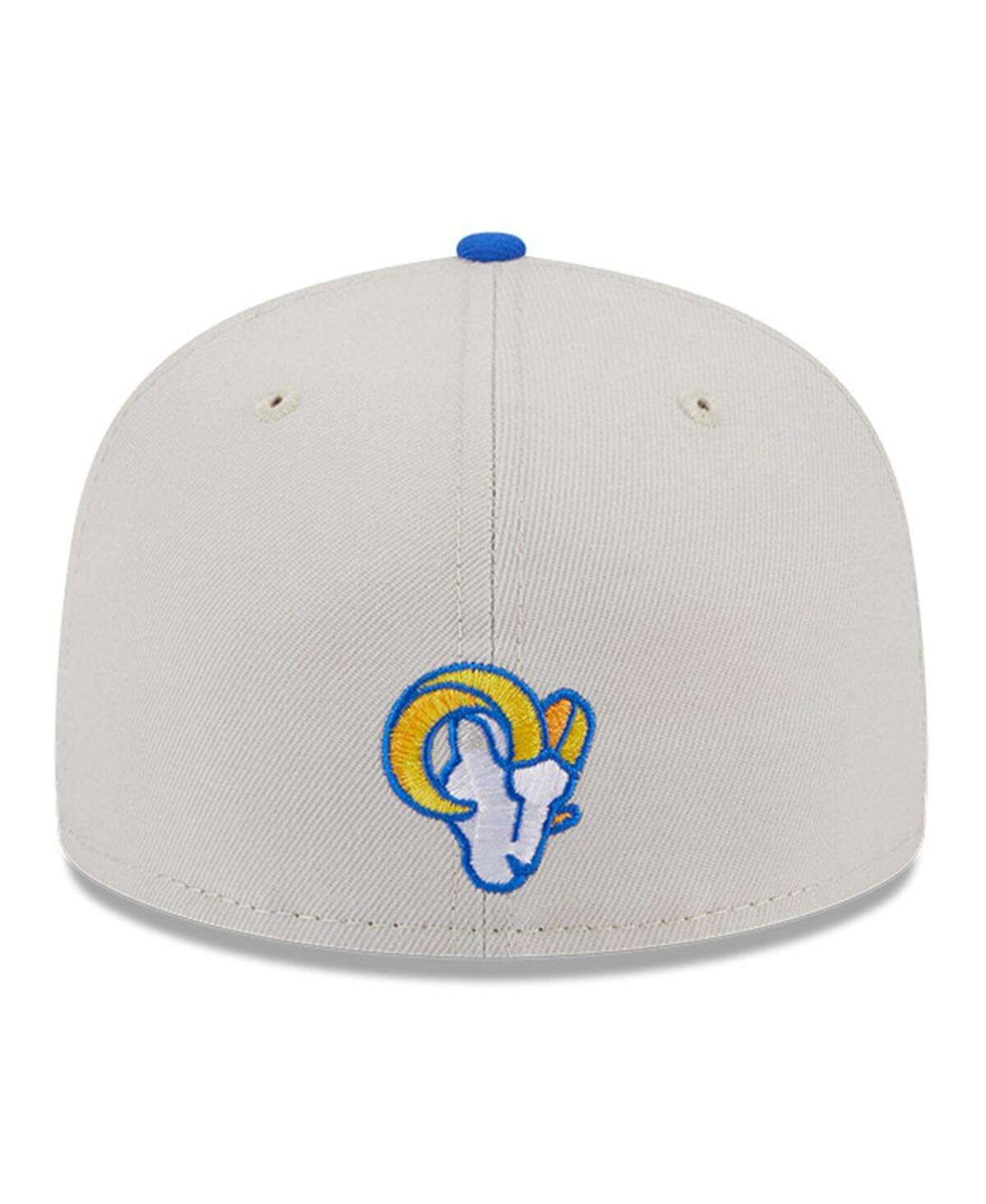 Shop New Era Men's  Stone, Royal Los Angeles Rams 2023 Nfl Draft On Stage 59fifty Fitted Hat In Stone,royal