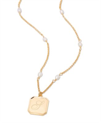 14K Gold-Plated Quincy Personalized Initial Pendant