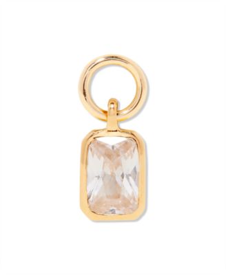 Cubic Zirconia 14K Gold-Plated Mackenzie Birthstone Charm