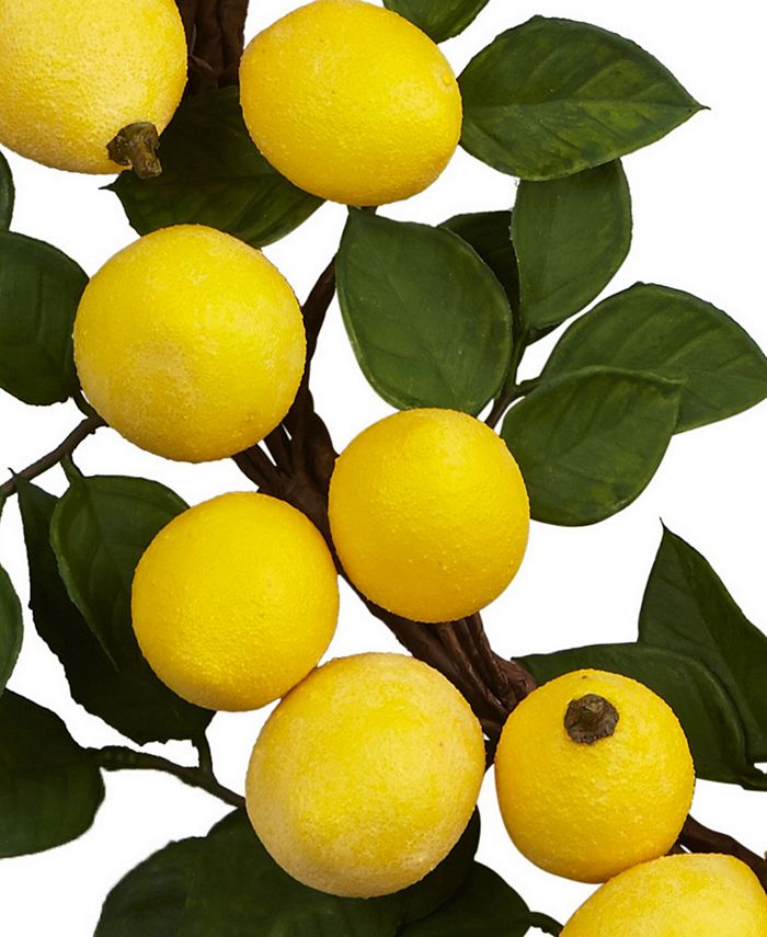 Nearly Natural 24" Artificial Lemon Wreath Macy's