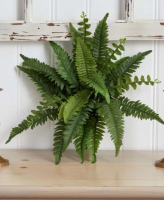 14" Boston Fern Artificial Plant, Set of 6 