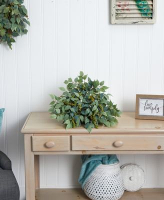 20in. Mixed Ficus and Fittonia Artificial Ledge Plant