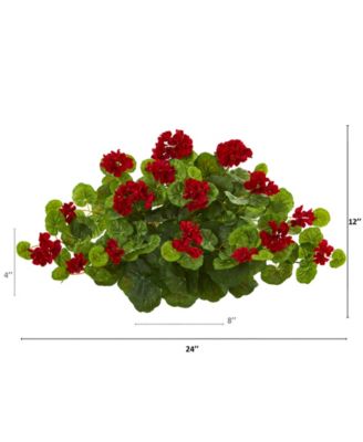 24in. Geranium Artificial Ledge Plant