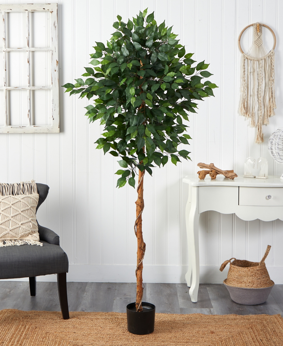 NEARLY NATURAL 6' FICUS ARTIFICIAL TREE 