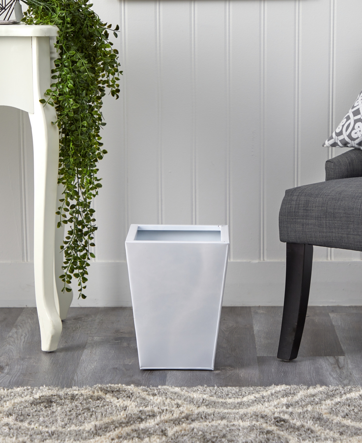 13" Classic Square Metal Planter