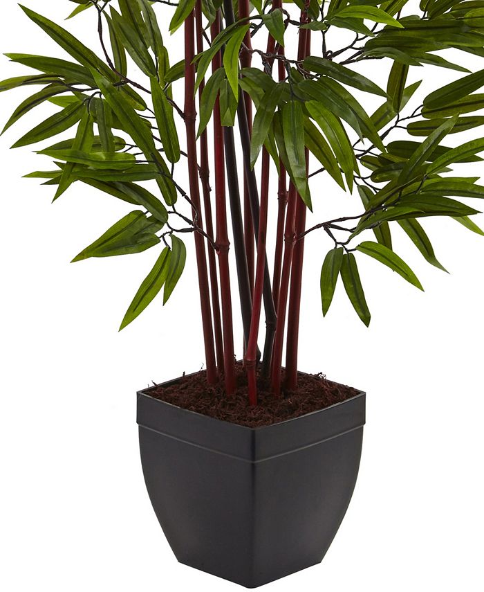Nearly Natural 4' Bamboo Silk Tree w/ Planter Macy's