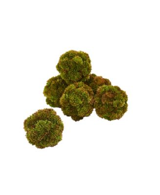 4-In. Sedum Artificial Succulent Artificial Spheres, Set of 6