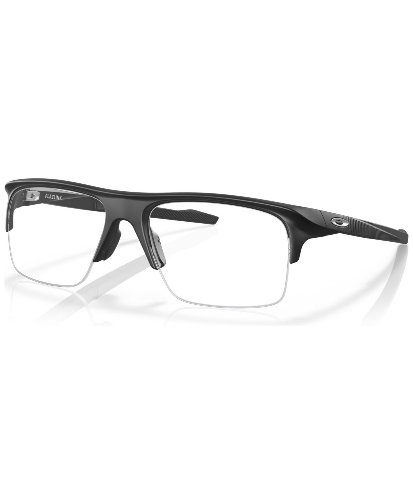 Мужские очки Oakley Man Rectangle Plastic OX8061 Plazlink Eyeglasses, цвет: Атласный чёрный — фото 1
