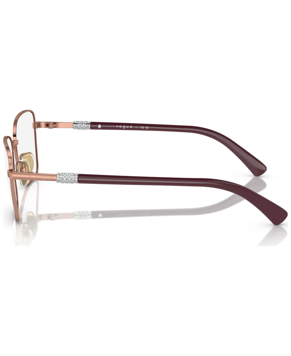 Vogue Eyewear Women's Butterfly Eyeglasses, Vo4271b 54 In Rose Gold-tone
