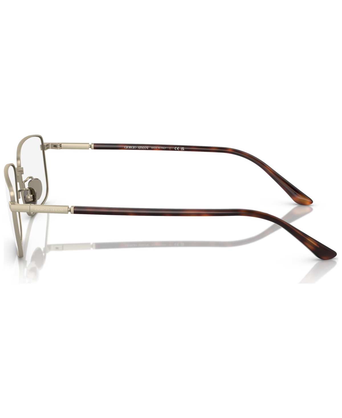 Giorgio Armani Men's Rectangle Eyeglasses, Ar5133 55 In Matte Pale Gold-tone