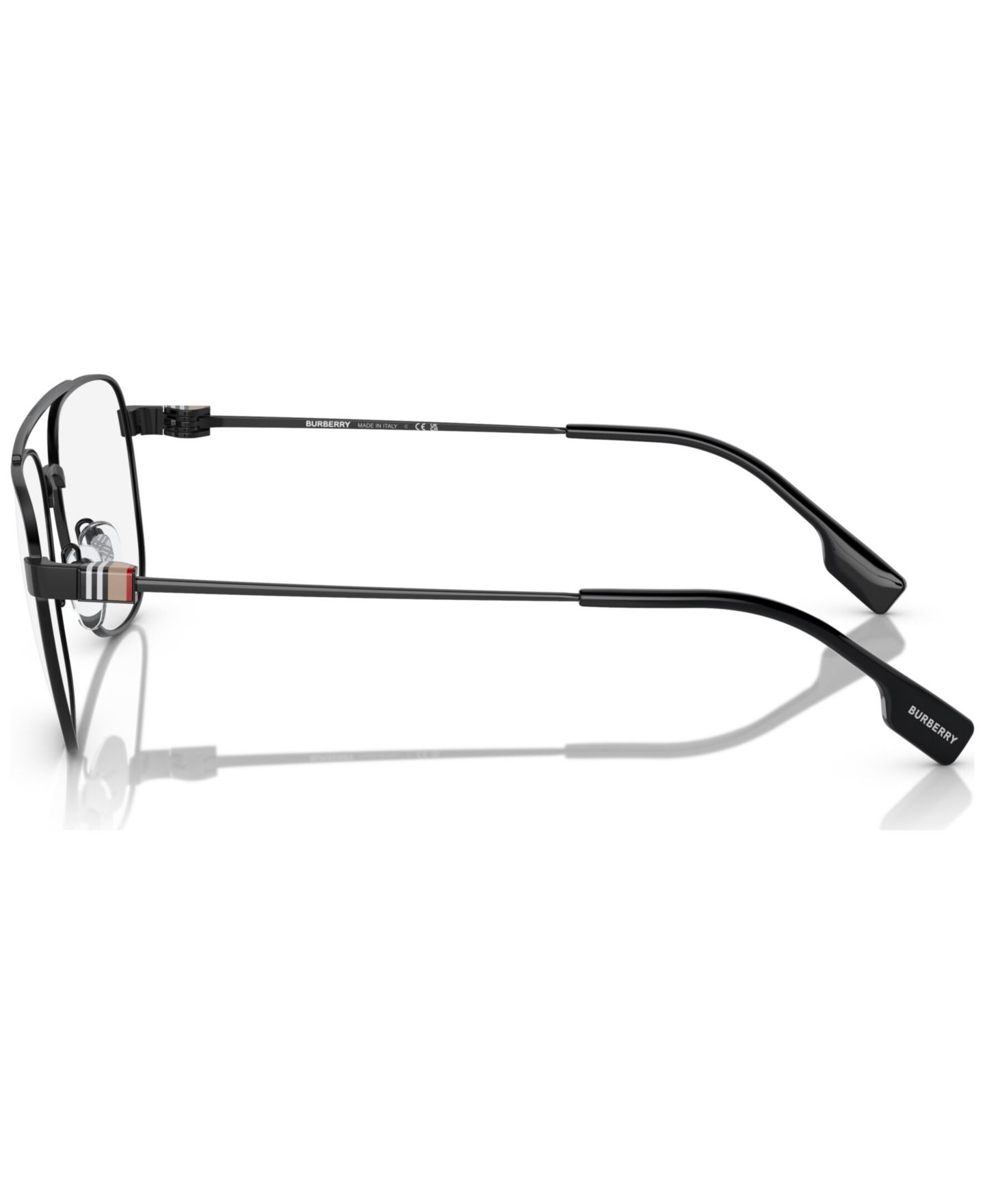 Мужские очки Burberry Man Square Metal BE1377 Michael Eyeglasses, цвет: Чёрный — фото 3