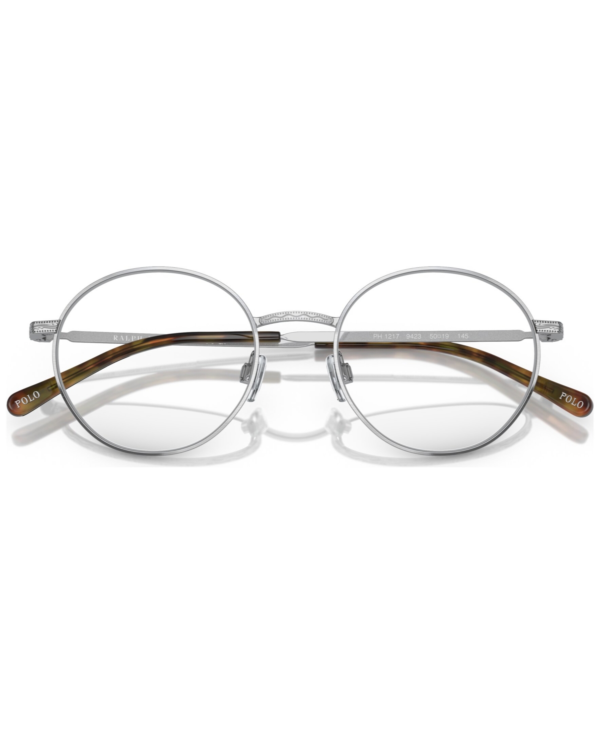 Polo Ralph Lauren Men's Round Eyeglasses, PH1217 52 - Brushed Silver-Tone