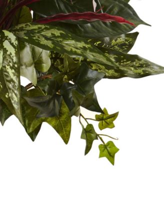 2-Pc. 24" Mixed Anthurium Artificial Bush Set