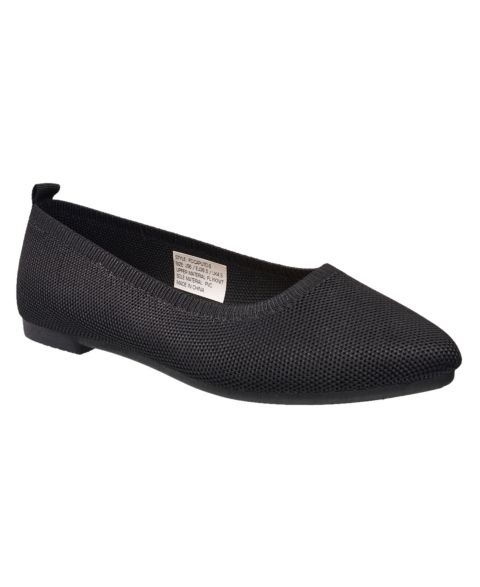 Женские балетки French Connection Caputo Knit Flat, цвет: Чёрный