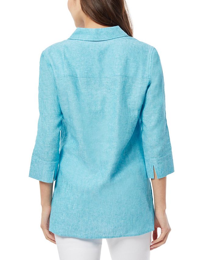 Jones New York Damen Sweater Vest – Ärmelloser Pullover In Blau | Größe L