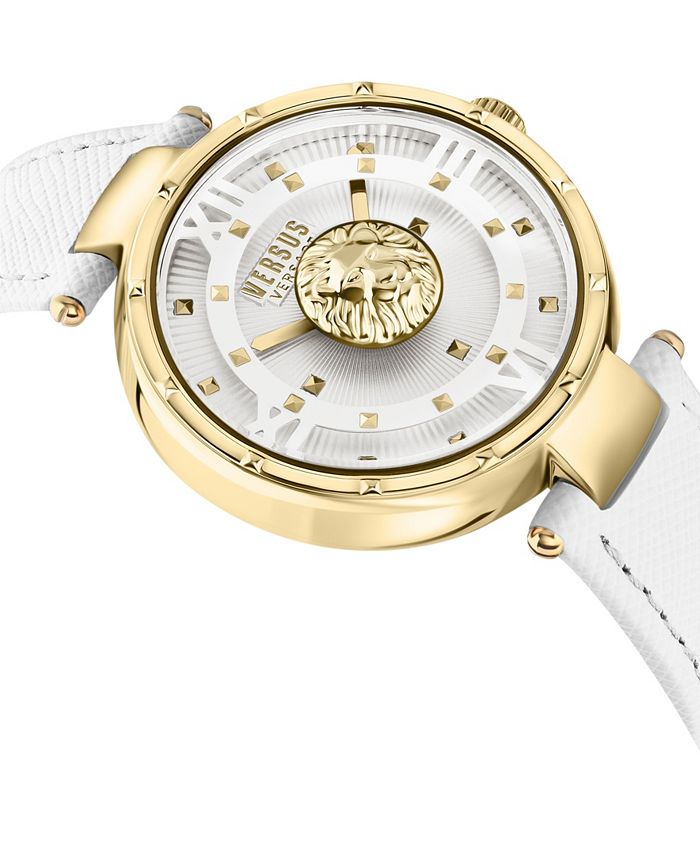 Versus Versace Moscova Women's 2 Hand Quartz Movement and White Leather