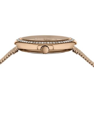 Lea Women's 2 Hand Quartz Movement and Ion Plating Rose Gold-Tone Bracelet Watch 35mm