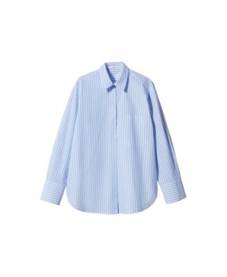 MANGO Women's Oversize Striped Shirt - Macy's