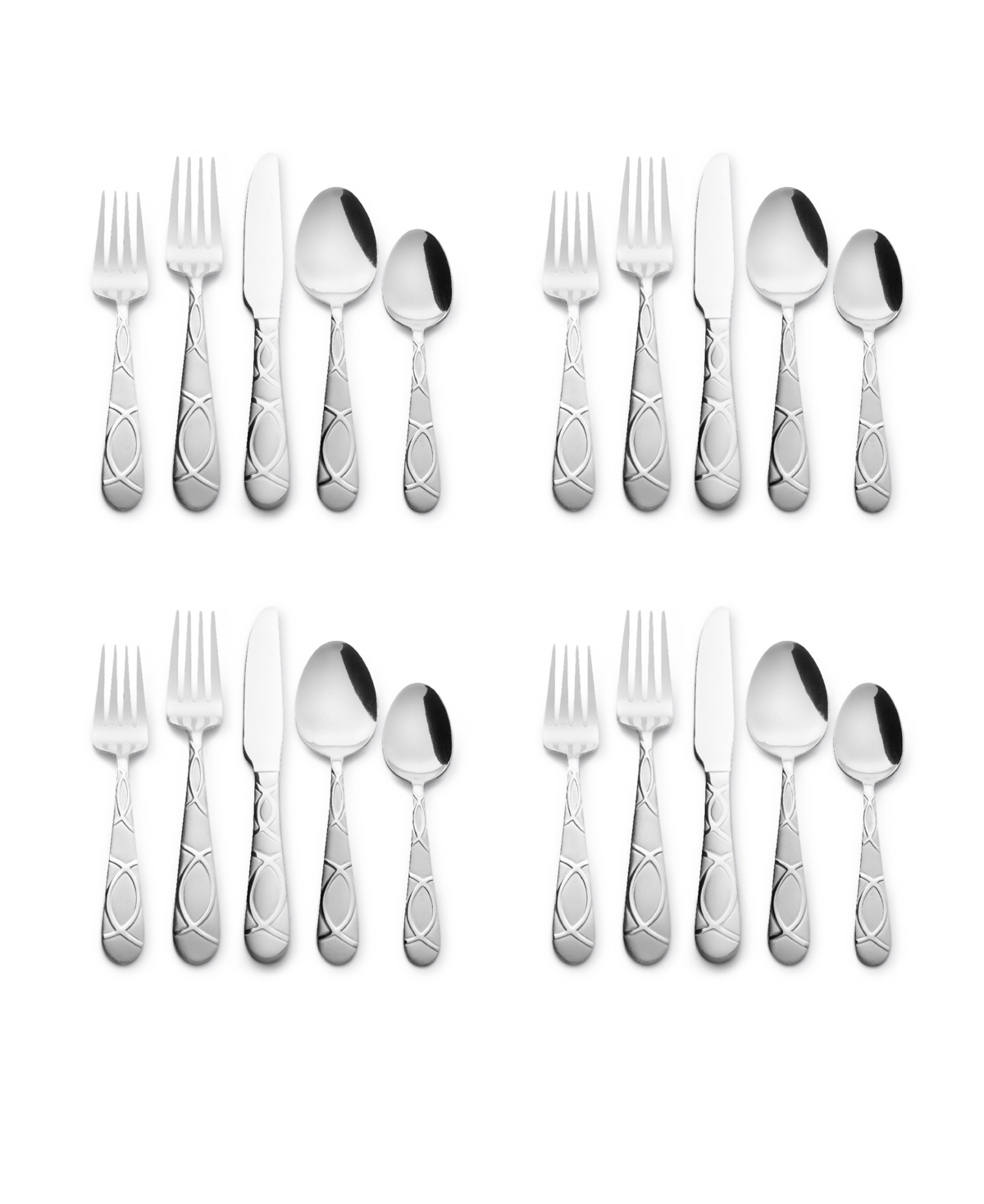 Kitchinox Lily Frost 20-piece Set, Service For 4 In Silver