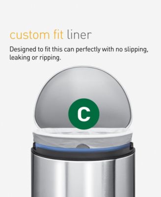 Code C 100pk Custom Fit Liners with 5 Quick Dispense Packs, 10-12L Bathroom Trash Bag Liners