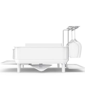 Steel Frame Kitchen Dish Drying Rack with Swivel Spout Drain