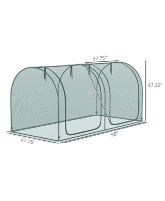 8 x 4ft Crop Cage with Two Zippe Doors and Storage Bag