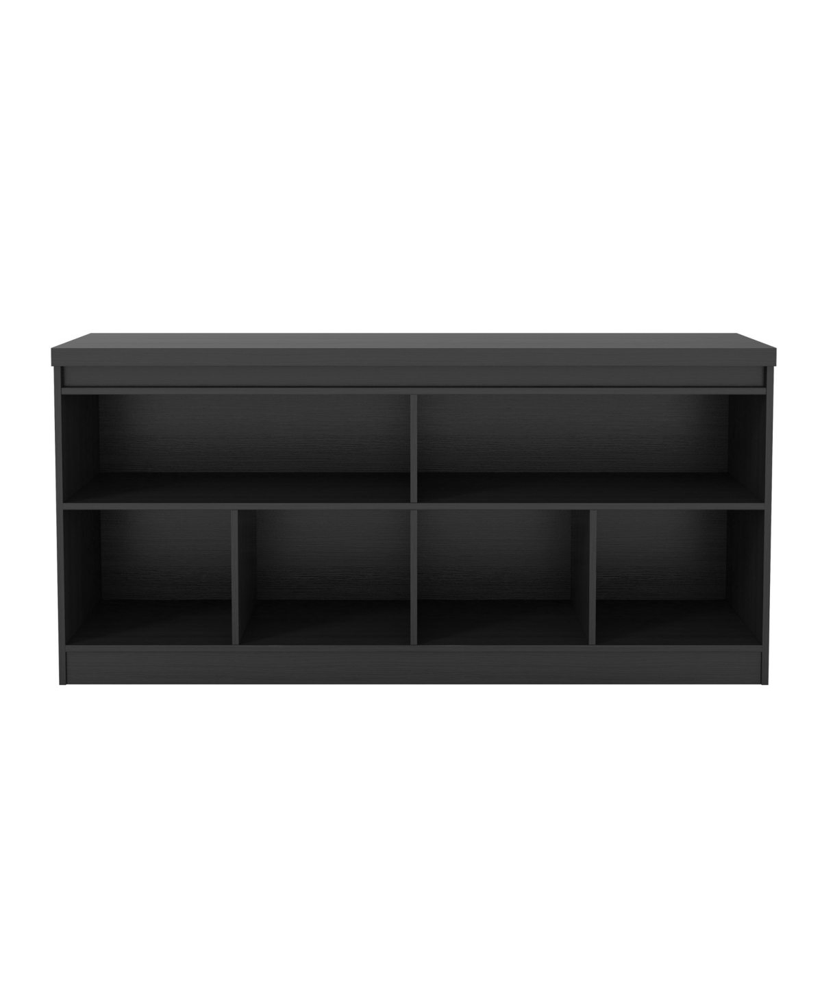 Manhattan Comfort Viennese Medium Density Fiberboard 6-shelf Sideboard In Black Matte