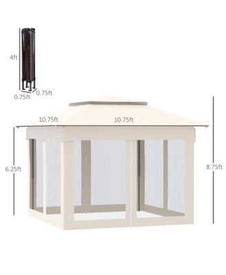 11' x 11' Pop- Up Gazebo Canopy with Carrying Bag,