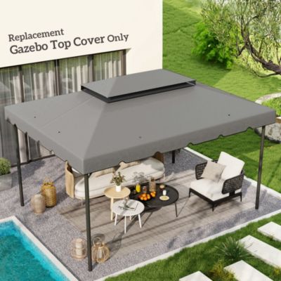 13' x 10' Double Roof Gazebo Replacement Canopy Top Cover