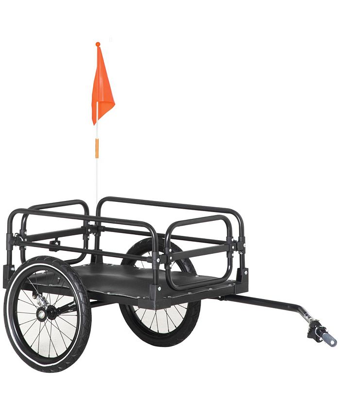 Aosom Bike Cargo Trailer Bike Wagon Bicycle Trailer with Suspension