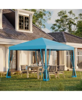 10' x 10' Pop Up Canopy with 4 Removable Sidewalls, Light