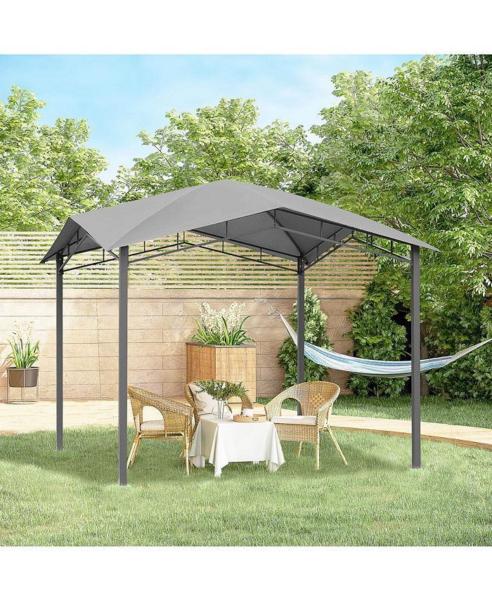 Outsunny 10' x 10' Soft Top Patio Gazebo Outdoor Canopy with Unique