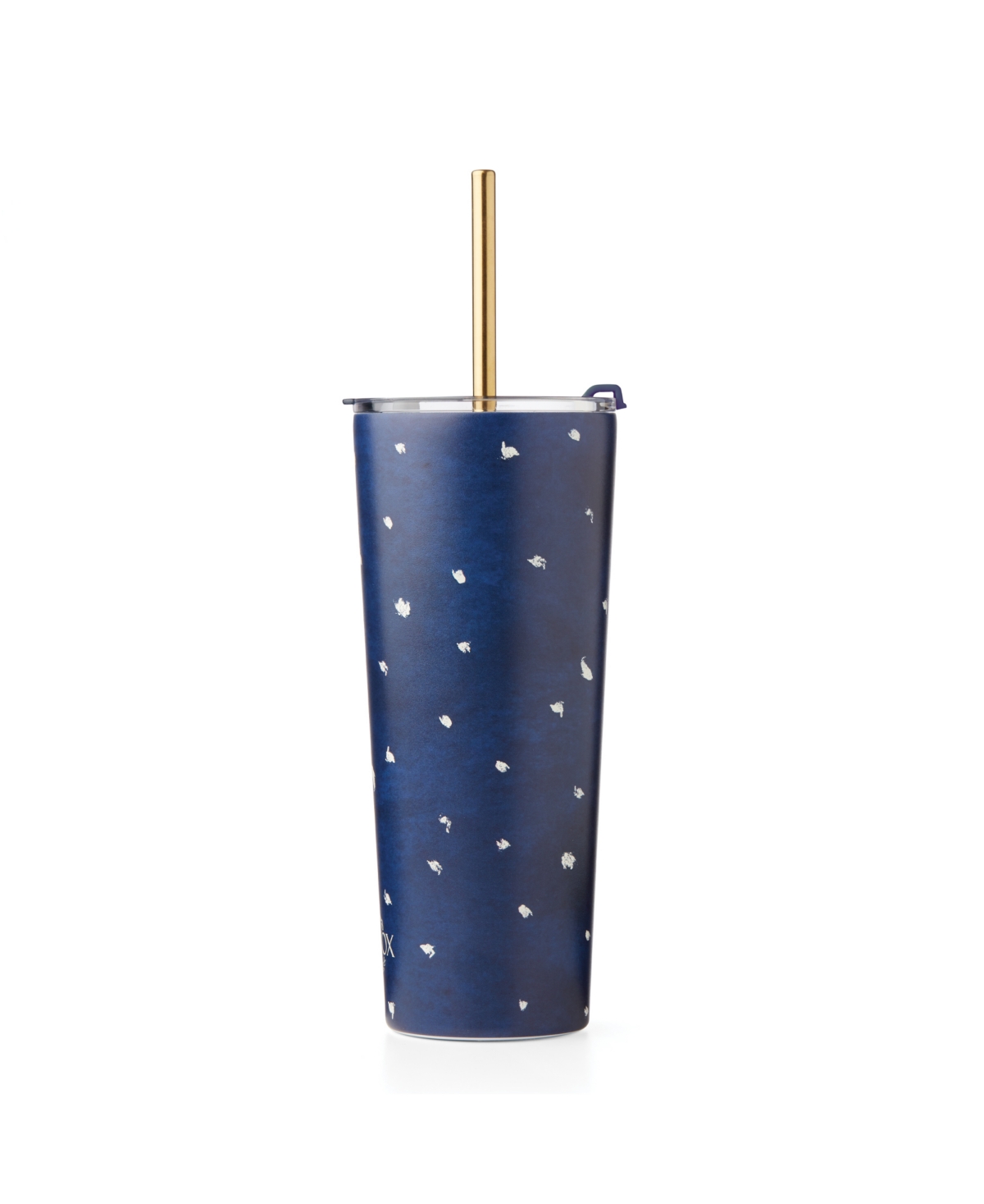 Lenox Blue Bay Stainless Steel Tumbler With Straw In Dot