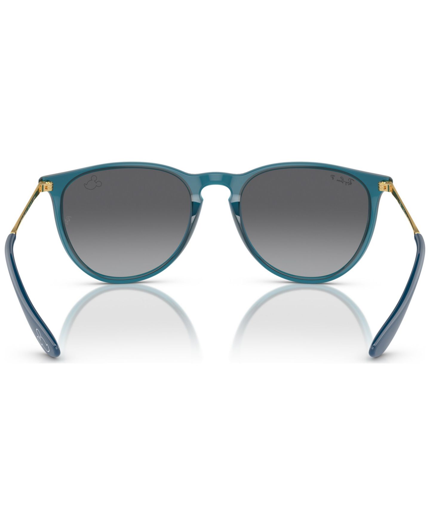 Женские солнцезащитные очки Ray-Ban Polarized Sunglasses, RB4171 Disney Collection Erika, цвет: Прозрачный бирюзовый — фото 4