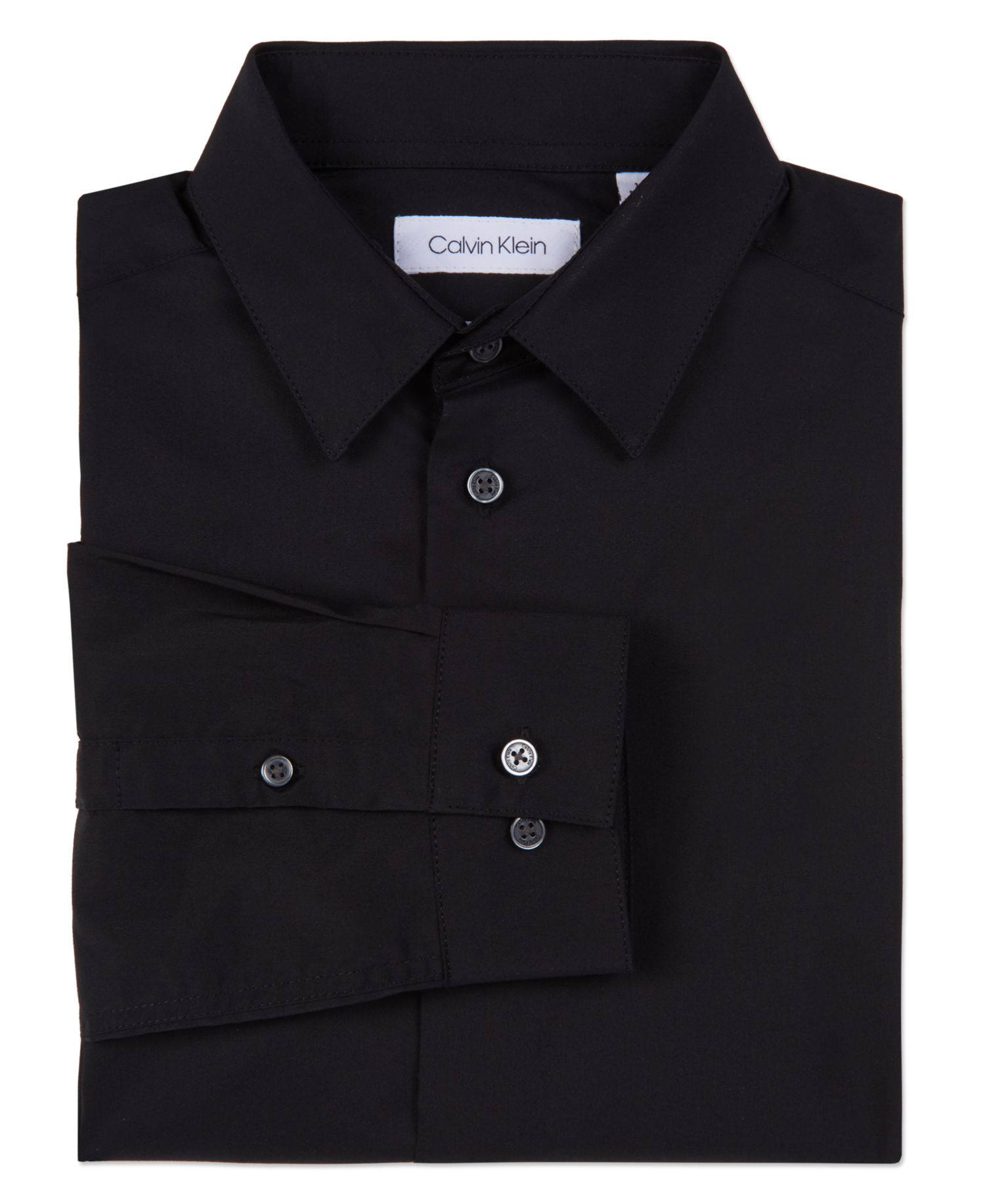 Big Boys Husky Solid Stretch Poplin Shirt