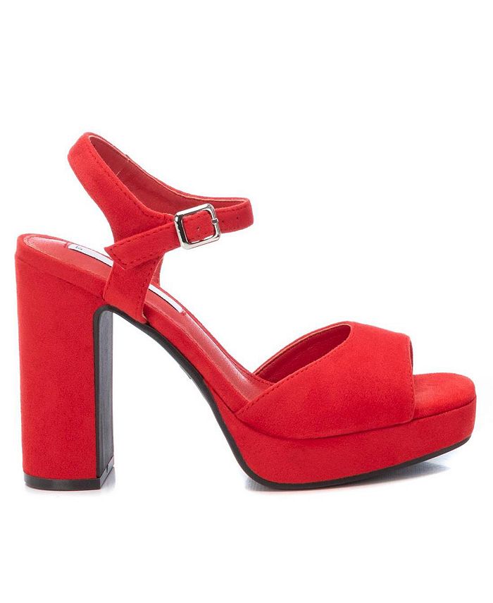 XTI Women's Heel Suede Sandals By Red - Macy's