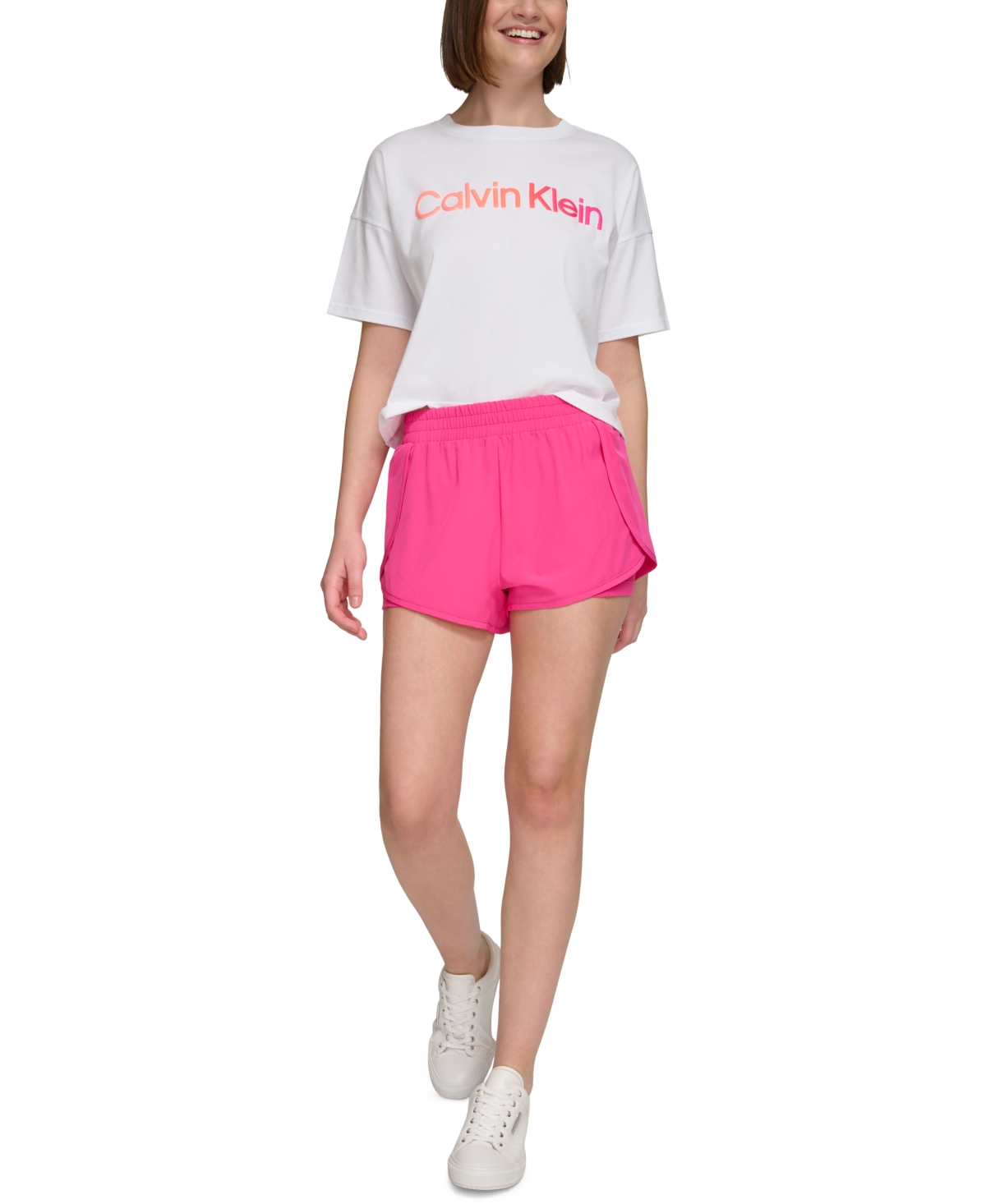 Calvin Klein Performance Women's Crossover Waistband Shorts