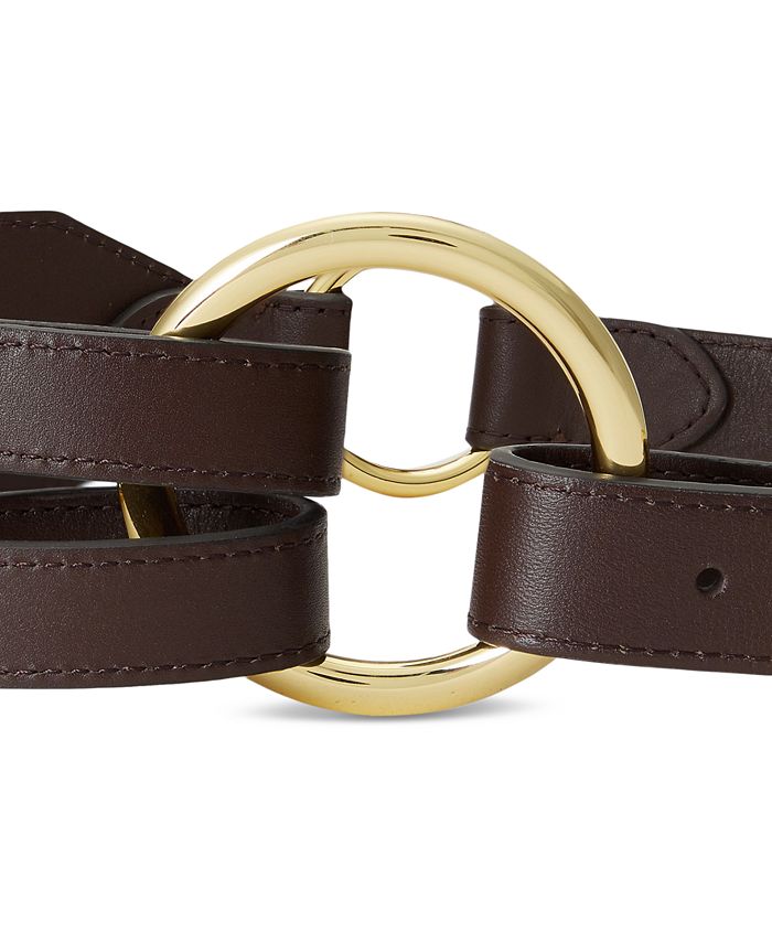Lauren Ralph Lauren Women's TriStrap ORing Leather Belt Macy's