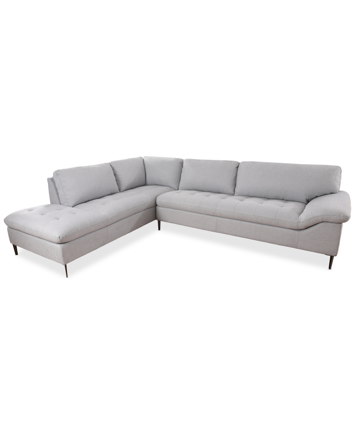 Furniture Closeout! Torbin 90" 2-pc. Fabric Sectional Sofa, Created For Macy's In Grey