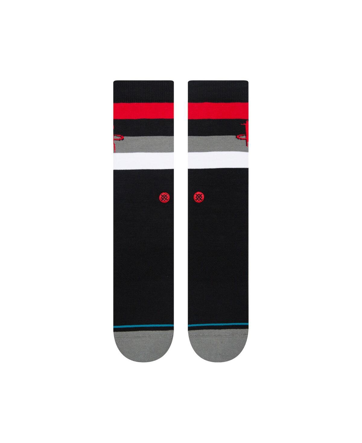 Shop Stance Houston Rockets Stripe Crew Socks In Black