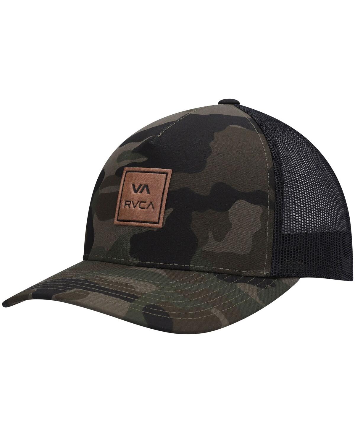Rvca Men's  Camo Va All The Way Trucker Snapback Hat