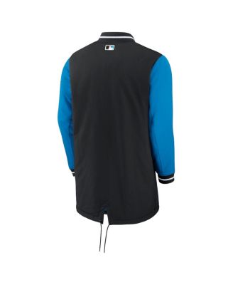 Men's Black Miami Marlins Dugout Performance Full-Zip Jacket