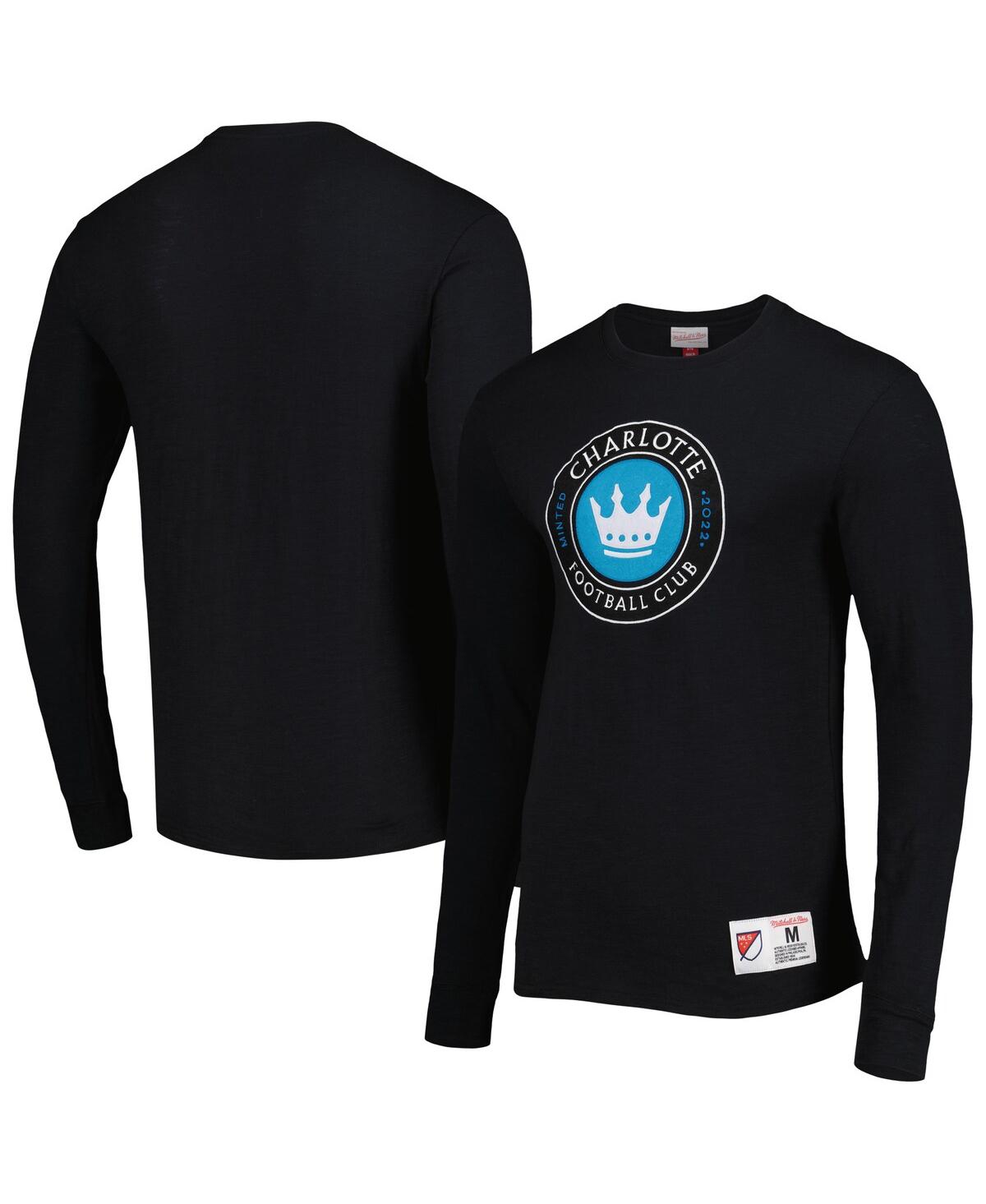 Mitchell & Ness Men's  Black Charlotte Fc Legendary Long Sleeve T-shirt In Black