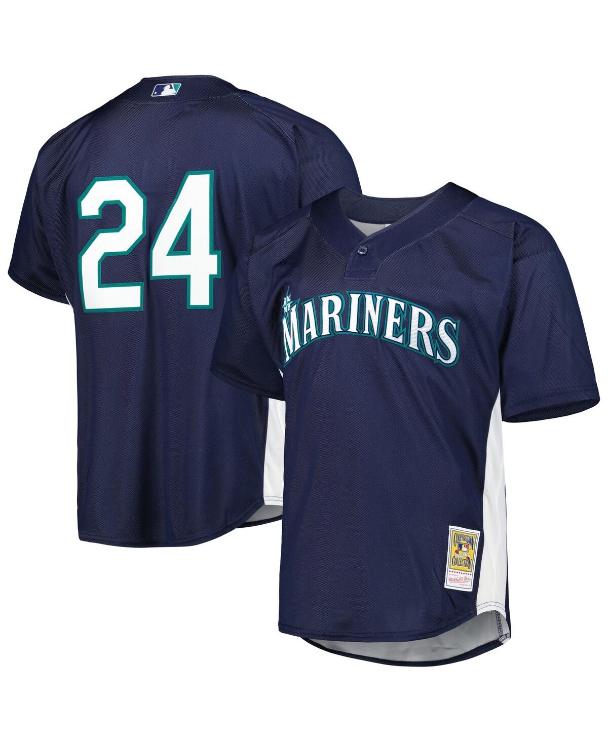 Men's Mitchell & Ness Ken Griffey Jr.Seattle Mariners Cooperstown Collection Mesh Batting Practice Jersey - Navy