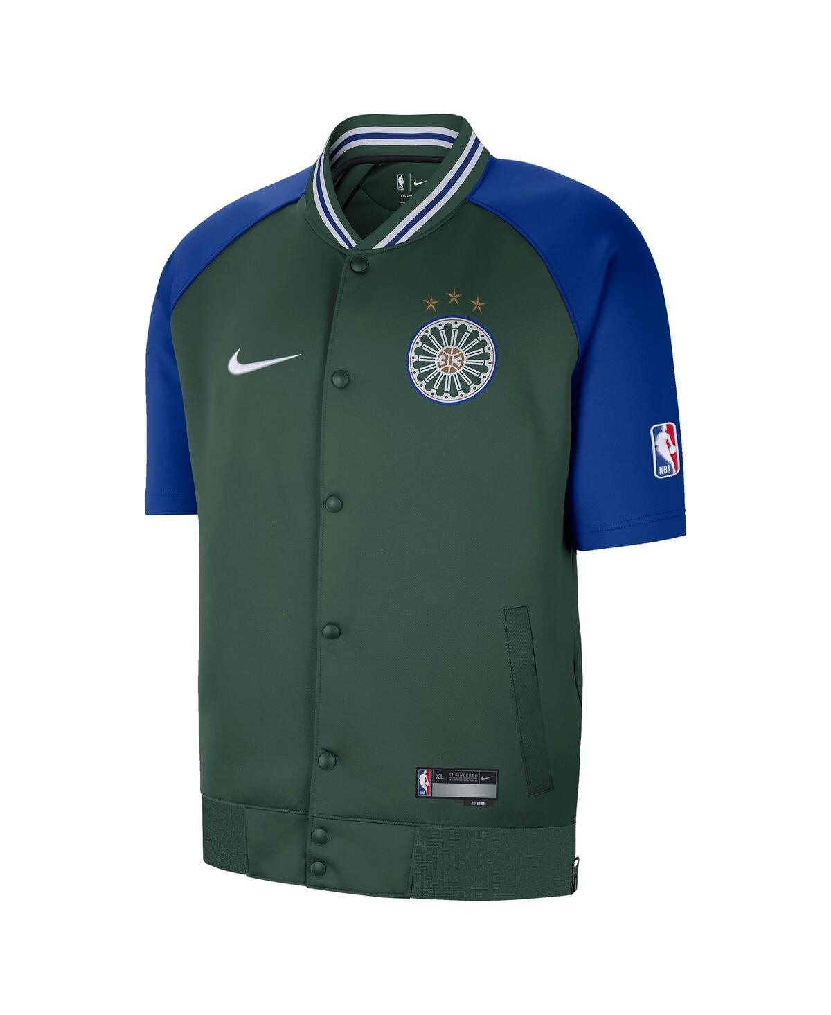 Shop Nike Men's  Green Detroit Pistons 2022/23 City Edition Showtime Raglan Short Sleeve Full-snap Jacket