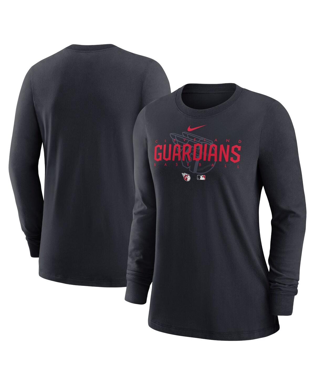 Nike Women's  Navy Cleveland Guardians Authentic Collection Legend Performance Long Sleeve T-shirt