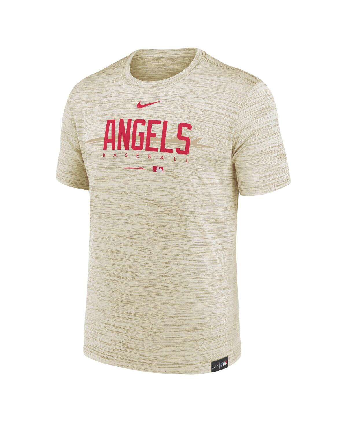 Nike Cream Los Angeles Angels City Connect Velocity Practice Performance T-shirt In Cream