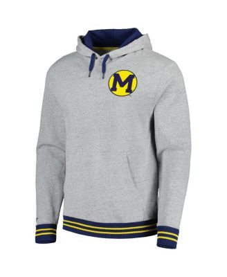 Men's Heather Gray Michigan Wolverines Pullover Hoodie
