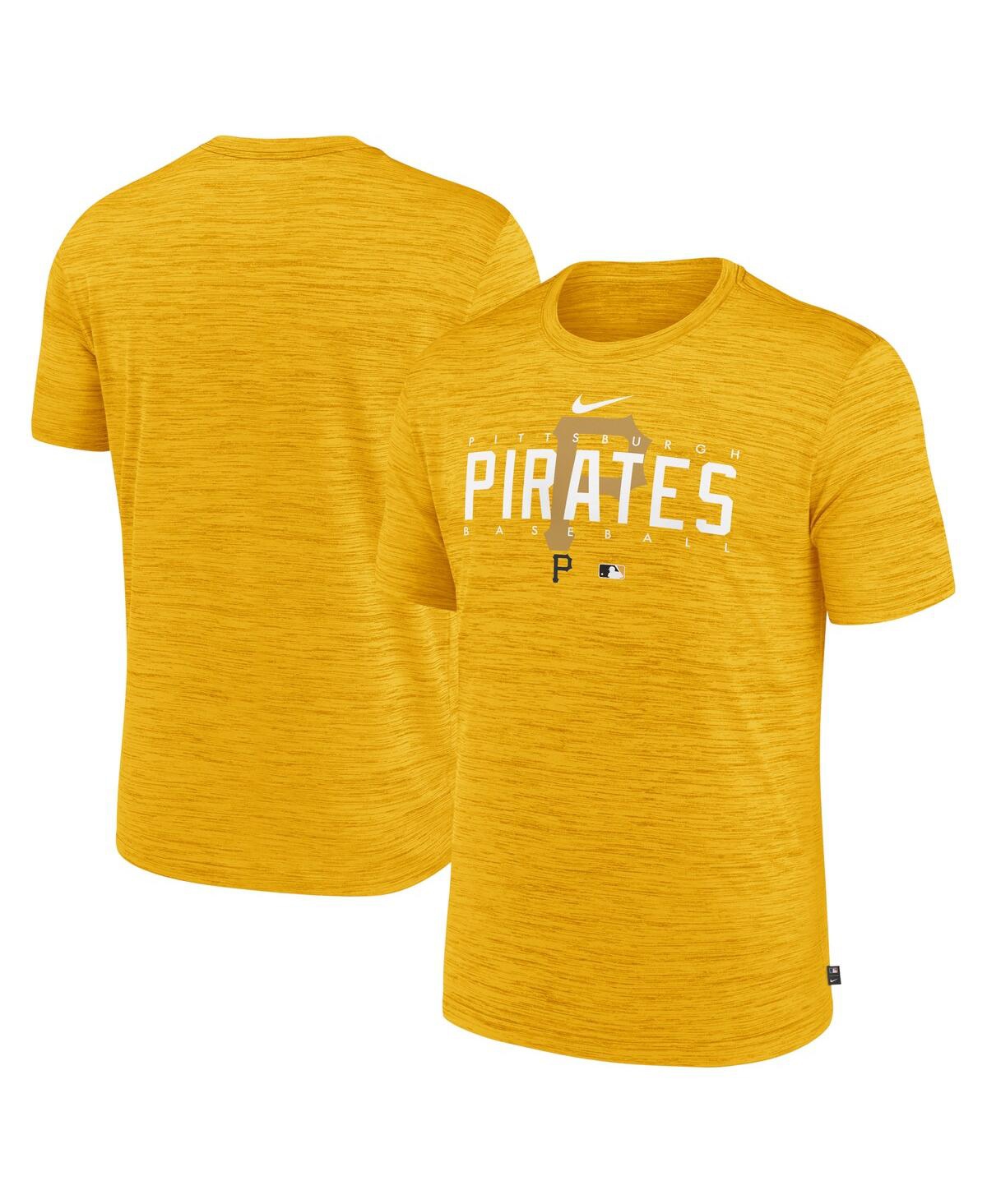 Shop Nike Men's  Gold Pittsburgh Pirates Authentic Collection Velocity Performance Practice T-shirt